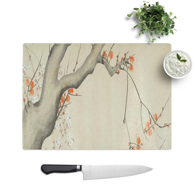 Glass Flowers of The Four Seasons Vol.2 by Sakai Hoitsu Chopping Board