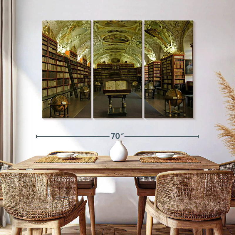 Old Library In Prague, 32" H x 50" W
