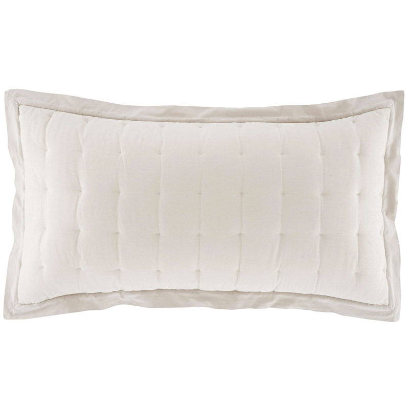 Cozy Cotton Puff Sham, King, White