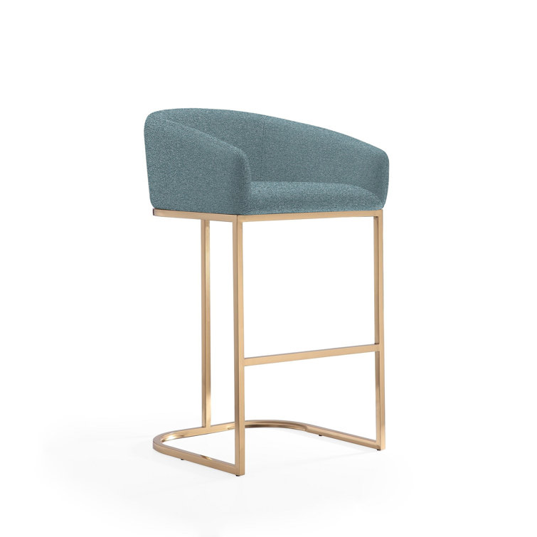 Lioba Upholstered Counter Stool with Metal Frame