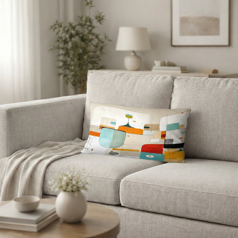 Coussin Mid Mid Century, H 12 po x l 20 po