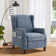 Kars Nail-head Upholstered Push Back Recliner With Storage Pocket