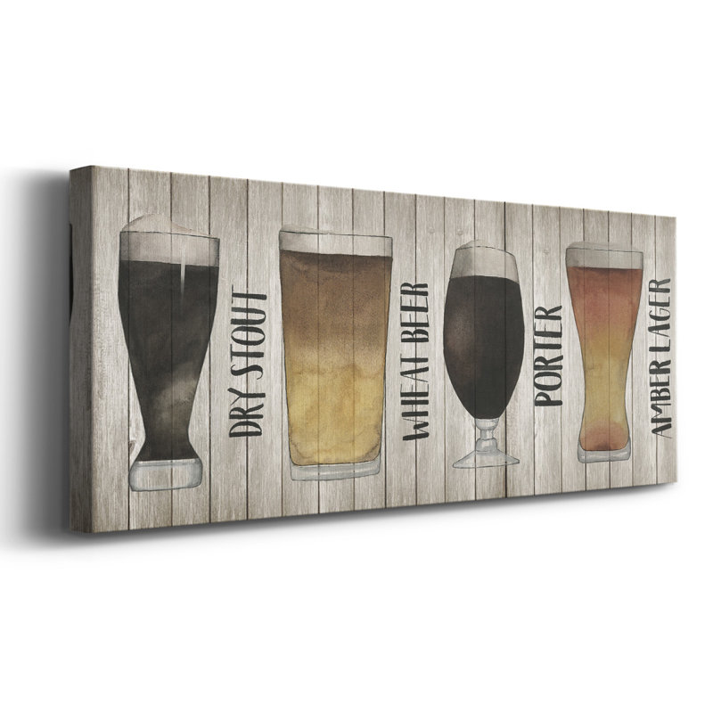 Carte de la bière II, H 24 po x l 60 po x P 1,5 po