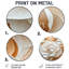 Blush Frost Camellia - art mural rond botanique grand, art mural en métal brun-1277606833