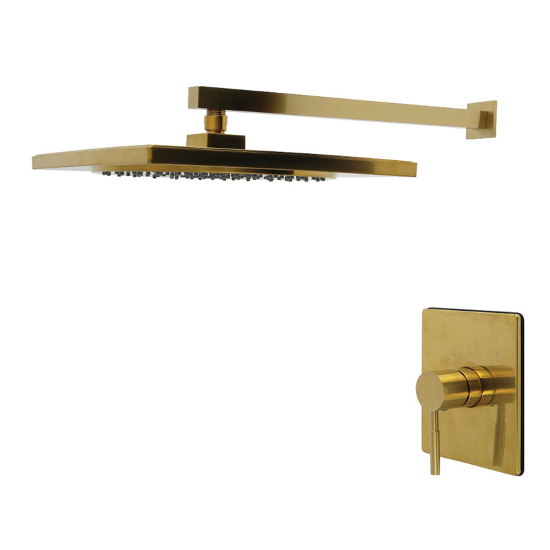 Robinet de douche Kingston à pression équilibrée à poignée simple Kingston Brass, Chrome poli