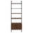 Wendell Walnut 4-Shelf Storage Wall Bookshelf