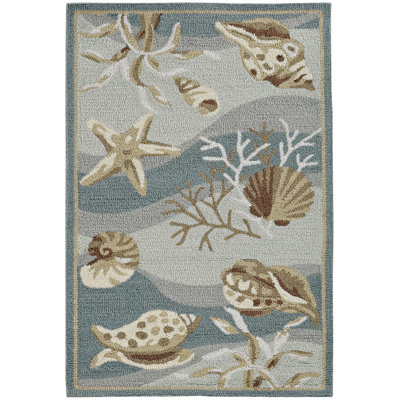 Valletta Ocean Handmade Hand Hooked Area Rug