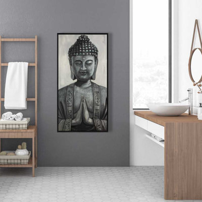 Buddha Beige Bathroom Canvas | Elegant Home Decor Art