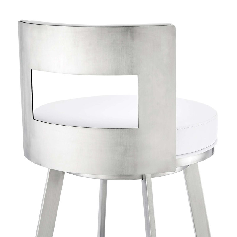Tabouret de comptoir pivotant moderne pour îlots de cuisine, White