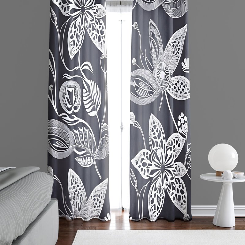 Breelee Semi Sheer Curtain Pair, 56" W x 78" L