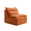 Méridienne orange en polyester avec dossier et coussin de table d'appoint - Canapé compact moderne pour appartements et dortoirs