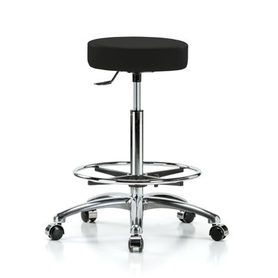 Tabouret médical avec anneau de pied en chrome PERCH | Hauteur du banc élevé: 24 à 34 po