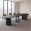 Table de conférence extensible en bois de 132,8 pouces, table de réunion ovale pliable pour 1 à 10 personnes-1046252435