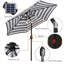 Parasol de marché éclairé avec manivelle 4 po Lizbett