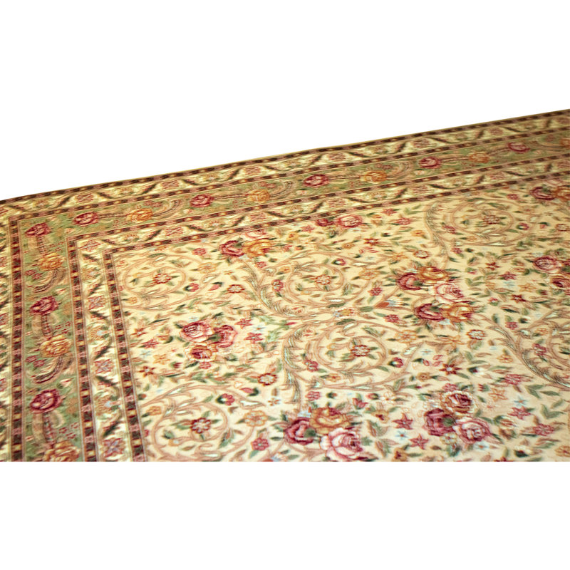 Tapis rectangulaire en laine noué à la main