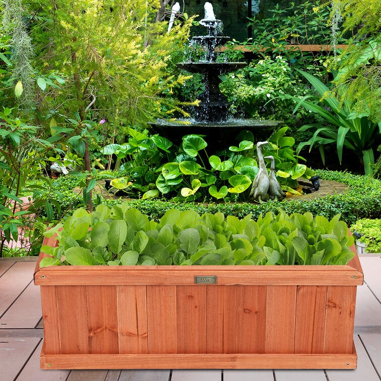 Giantex U-Shaped Raised Garden Bed, Wood Raised Garden Planter Box for  Vegetables and Flowers, Easy Assembly, Garden Container for Backyard,  Patio