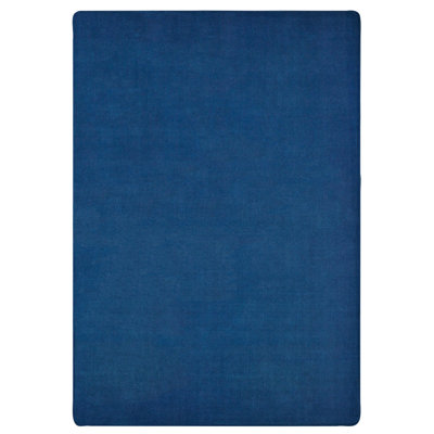 Mt. Shasta Solid Carpet Tufted Ocean Blue Area Rug