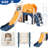 8 in 1 Large Toddler Slide w/Long Slope, Enclosed Steps, Telescope, Basketball Hoop, Tunnel-101189103