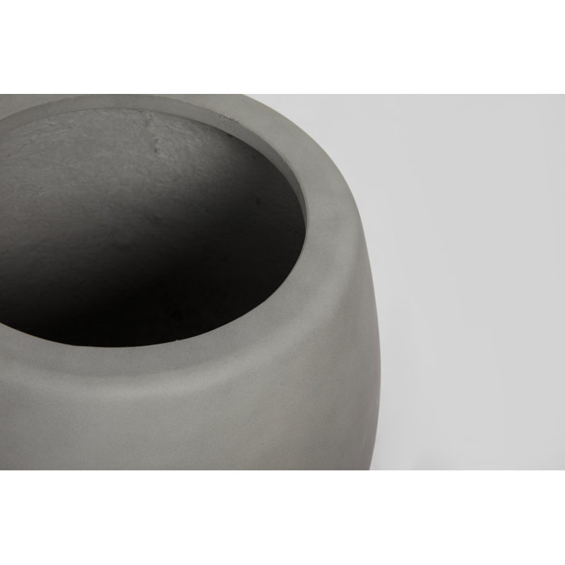 Finstad Handmade Pot Planter, Gray, 11.5" H x 8.5" W x 8.5" D
