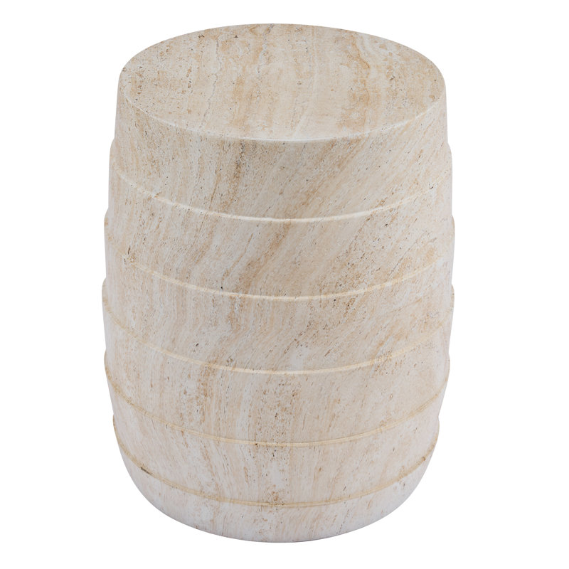 Table d'appoint d'extérieur à motif de travertin XGO Xenon Modern Minimalist