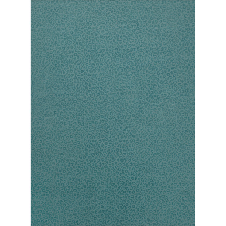 Leopardess Dusty Turquoise Hand-Tufted Responsible Wool Rug