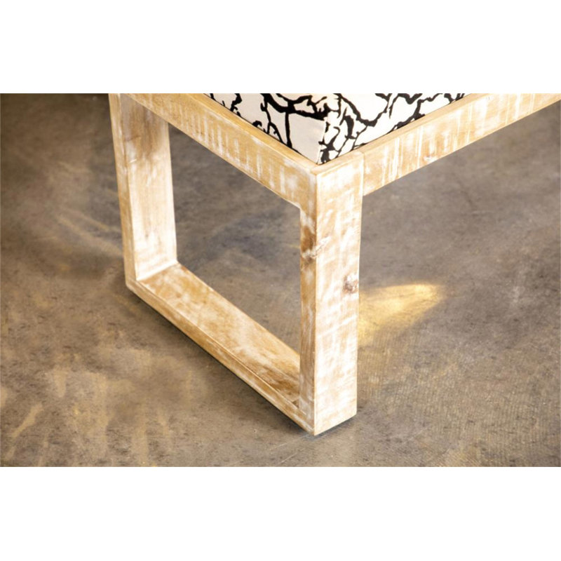 Banc d'appoint noir et blanc