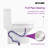 Compact Toilet 1.28 GPF Round Comfort Height Floor Mounted One-Piece Toilet