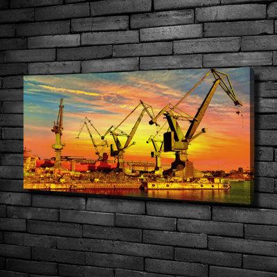 Shipyard In Gdansk - No Frame Print on Canvas