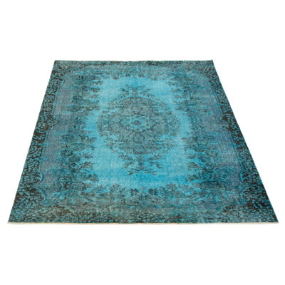 One-of-a-Kind 6' X 8'5" New Age Wool Area Rug in Sky Blue
