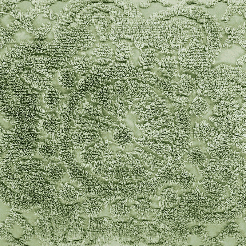 Ensemble de couvre-lit en chenille de grande taille Trevor, ensemble de couvre-lit 100% coton avec 2 taies décoratives standard, literie traditionnelle héritage texturée, confort toutes saisons doux et respirant, certifié OEKO-TEX, sauge