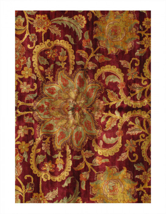 Rust Fine Hand Knotted Augra 12'4"X 14'9"