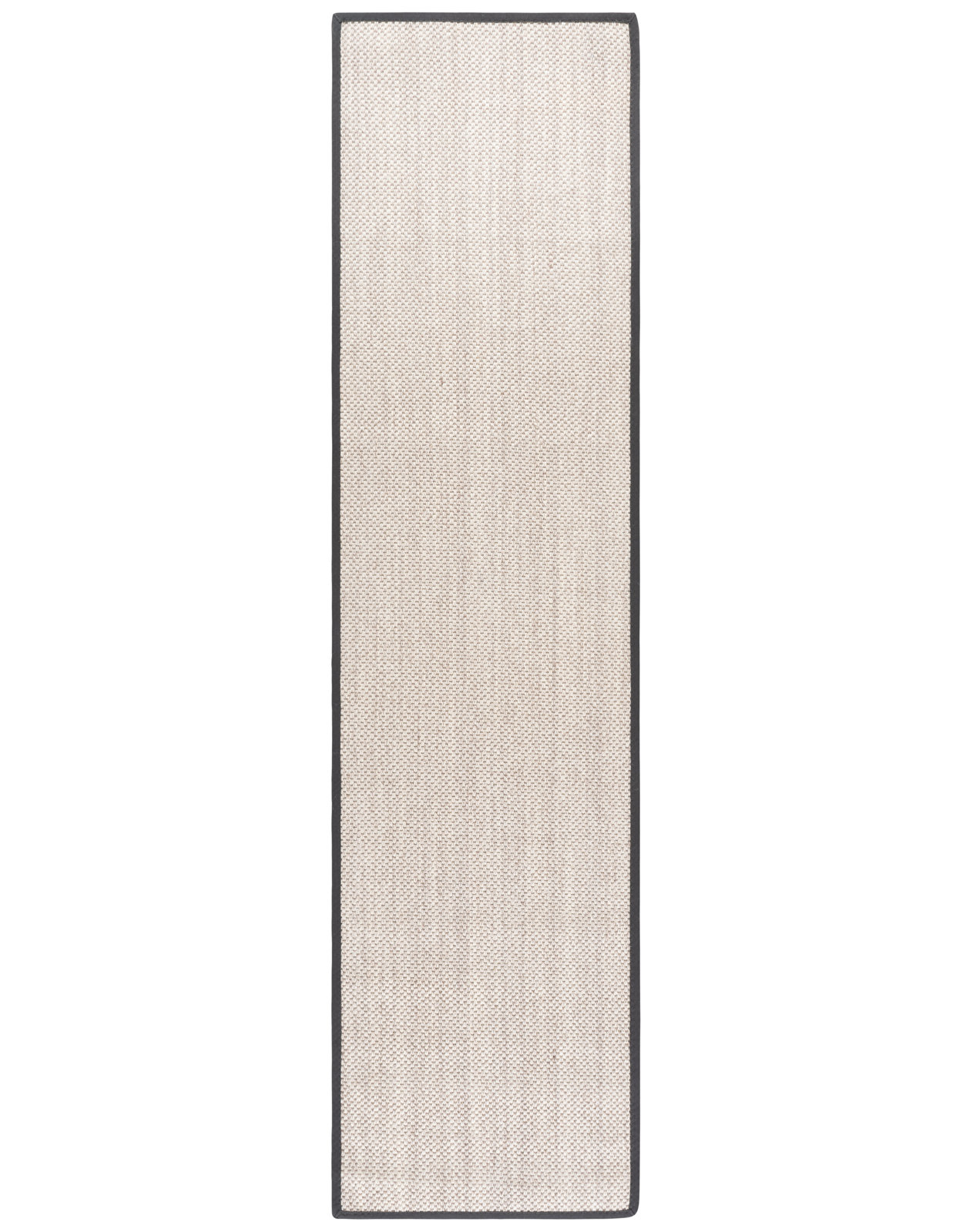 Marble Dark Gray Sisal Jute Rug, Runner 2'6" x 10'