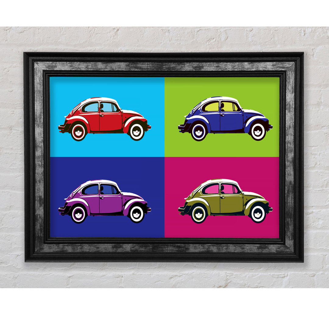 Beetle Pop Art - Einzelne Bilderrahmen Kunstdrucke