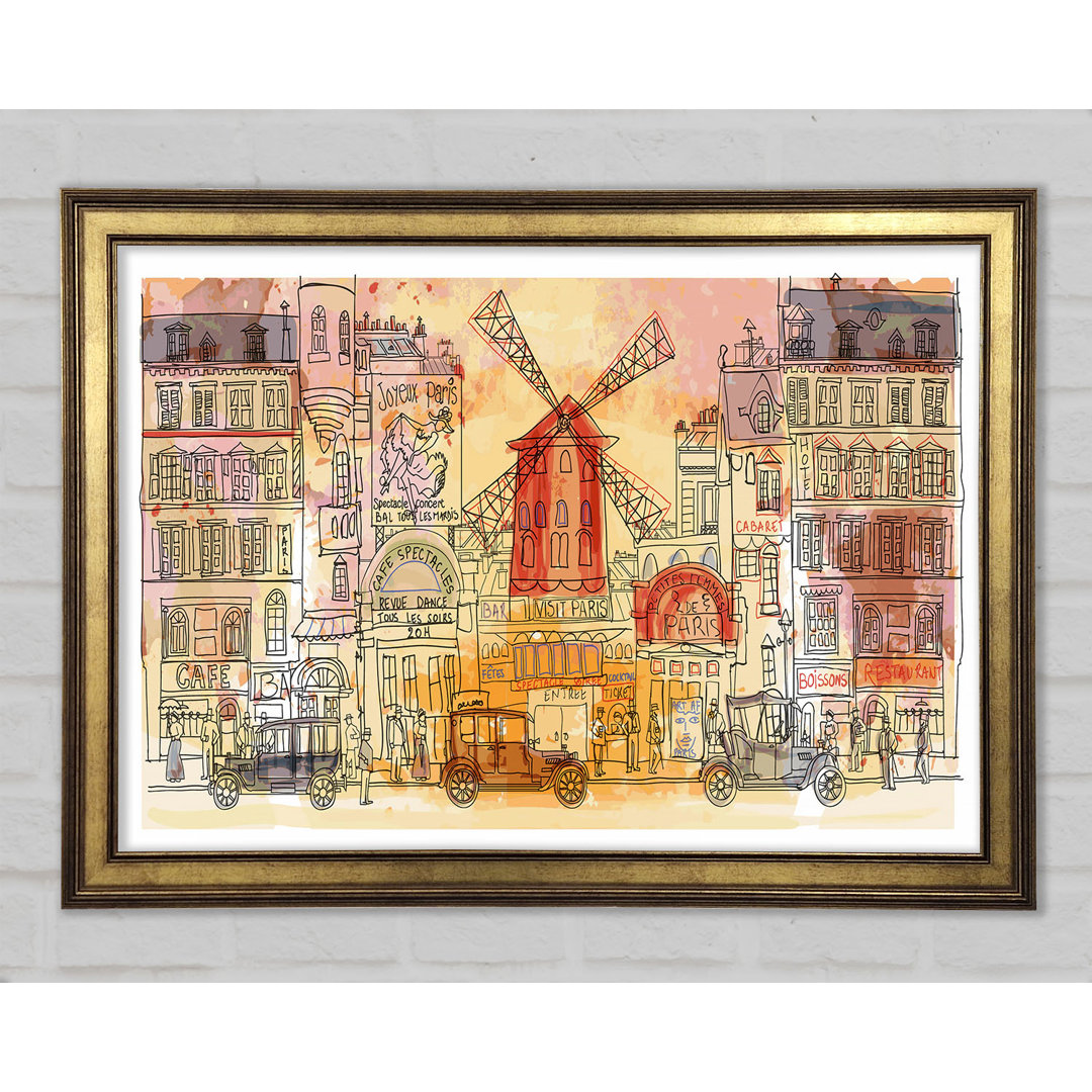 Gerahmter Kunstdruck Moulin Rouge Paris