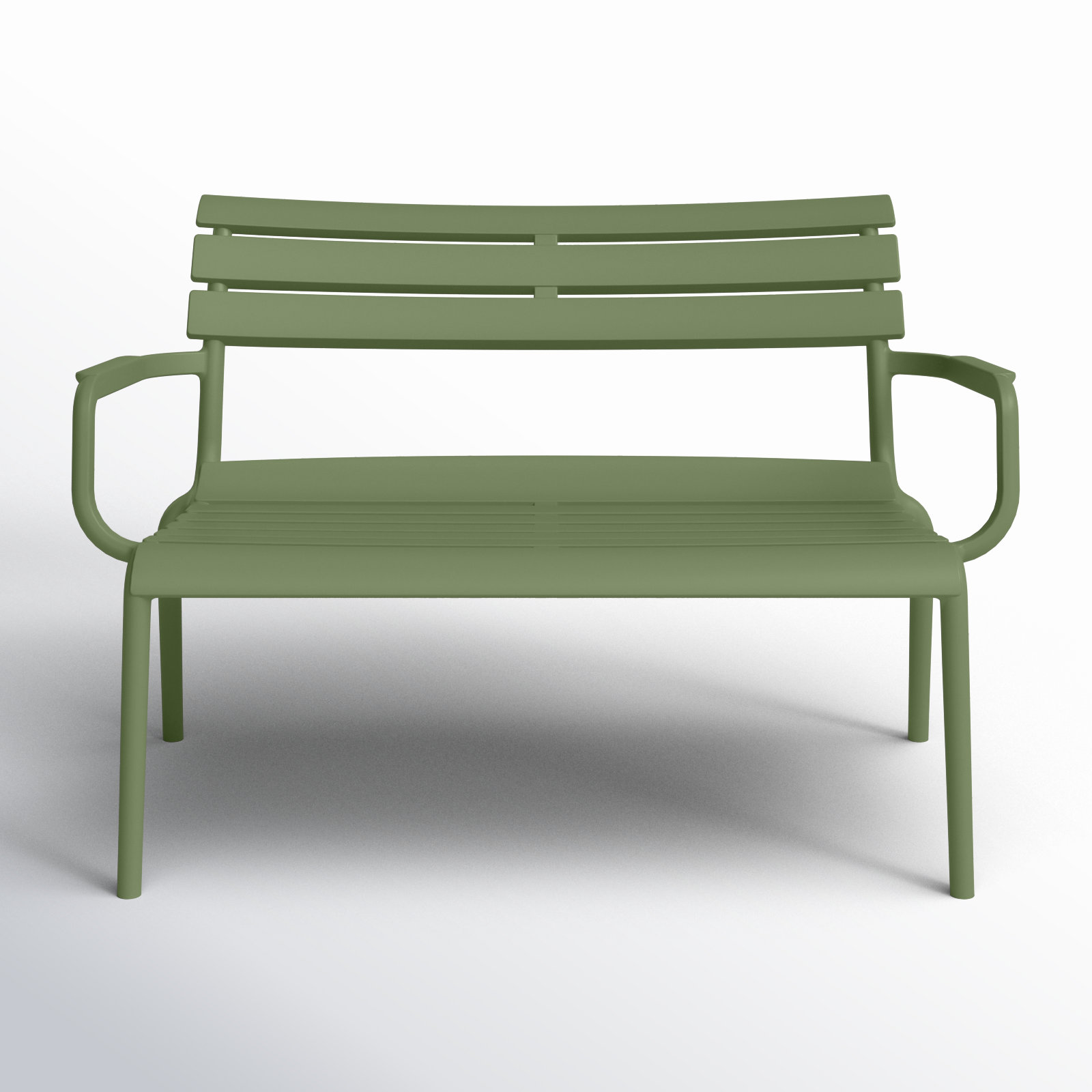 Ruta Paris 46'' Outdoor Bench, Olive Green
