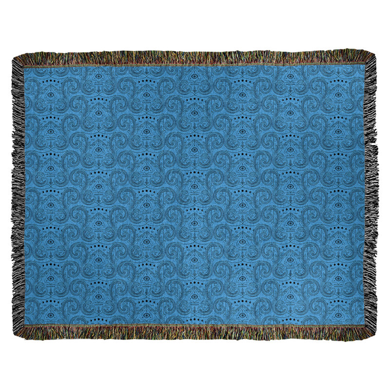 Couverture tissée Katelyn Elizabeth, l 60 po x L 80 po, Bleu pâle