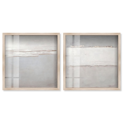 Neutral Luxe Harmony Set Shadowbox Framed Boho Wall Decor by Art Remedy