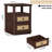  End Table for Living Room With Storage and Built-In Outlets,Boho Rattan Side Table With Drawer for Office,Bedroom-126535603