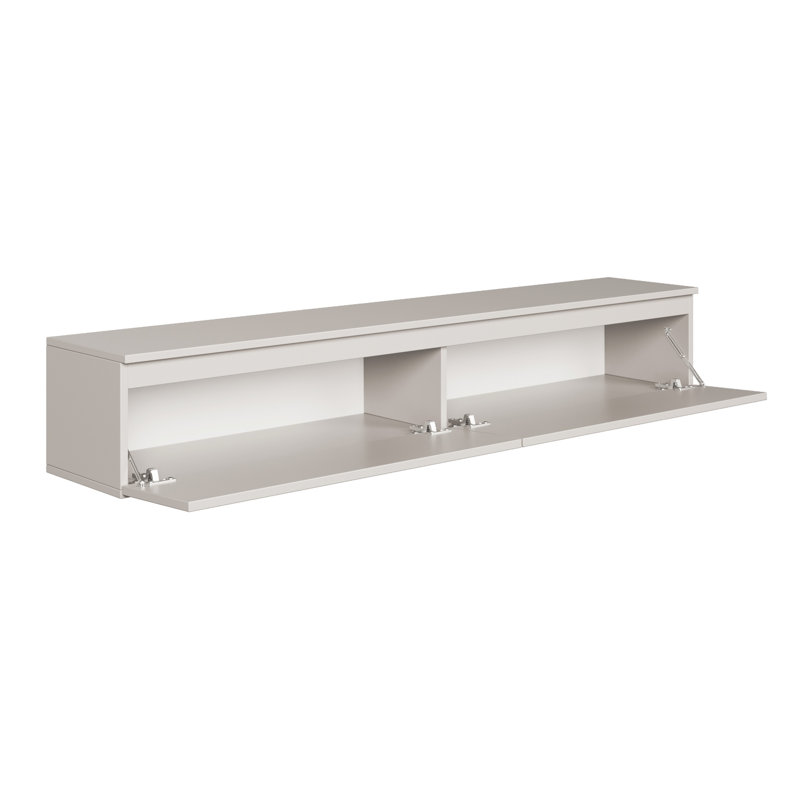 Syvanna Wall-Mounted TV Cabinet, 28.4cm H x 175cm L x 31.8cm W, Cashmere
