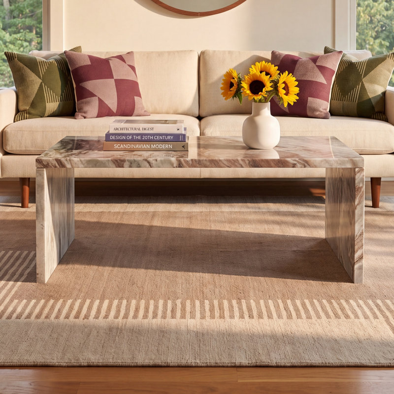 Nael Rosa Coffee Table Torrento Marble