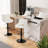PU Leather Counter Height Stool Adjustable Swivel Barstools-1876843642