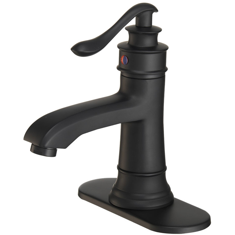 Single-Hole Single-handle Bathroom Faucet with Drain Assembly