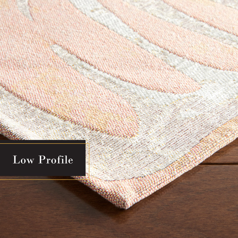 TOWN & COUNTRY LUXE Livie Matisse Cut-Out Everwash Washable Non-Slip Backing Kitchen Runner, Beige