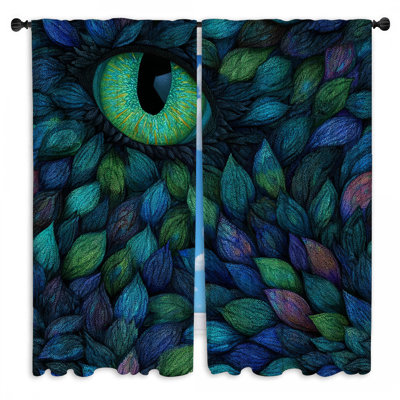Dragon Eye Window Curtains Fantasy Sheer & Room Darkening - 2 Panels