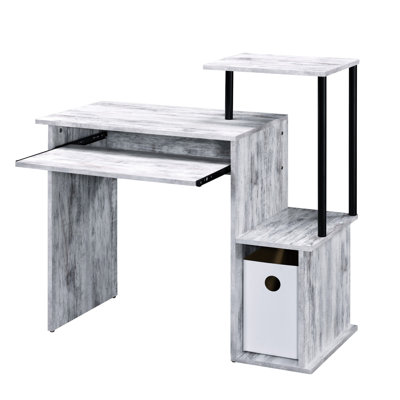 Workstation Computer Desk With Keyboard Tray And Large Surface Space Study Compact Design