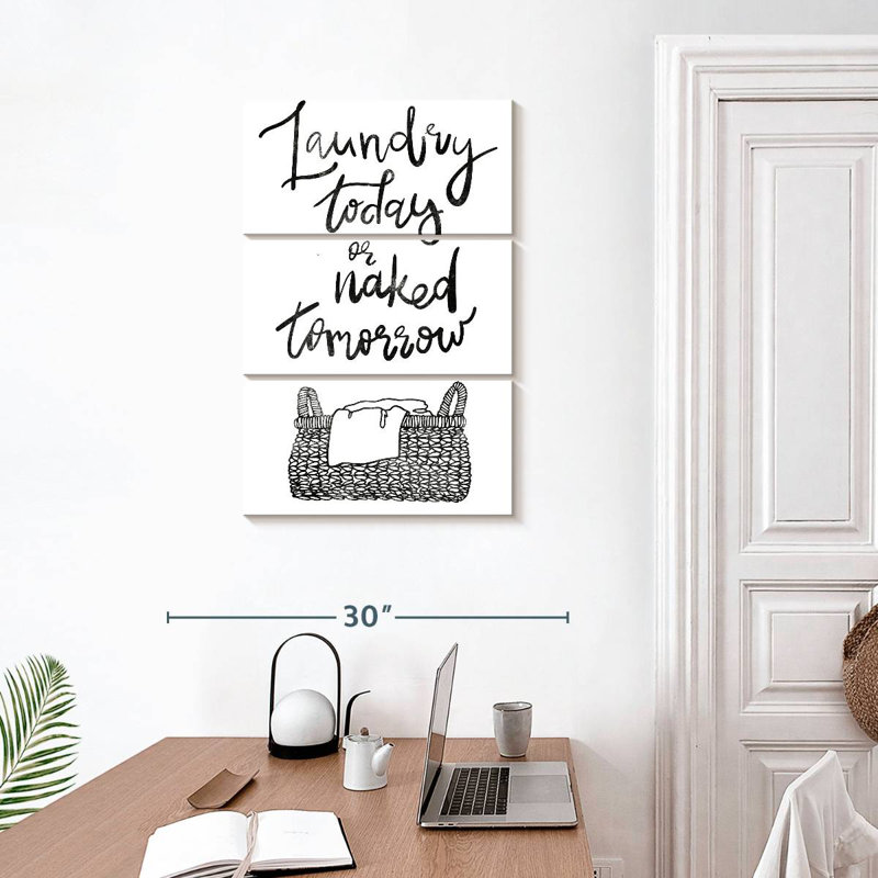Laundry Today Typography, 32" H x 20" W