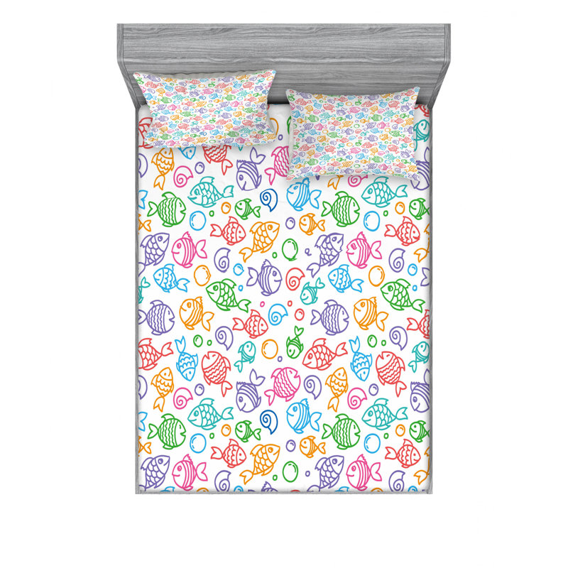 Microfiber Sheet Set, Queen Sheet Set with Fitted Sheet