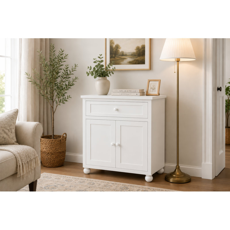 Armoire à tiroir simple Fishtail, Blanc