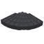 Base de parasol en porte-à-faux décalée, 4 pièces rondes robustes, 52 litres d'eau ou capacité de sable de 112 lb, base noire résistante, pour et parasols,