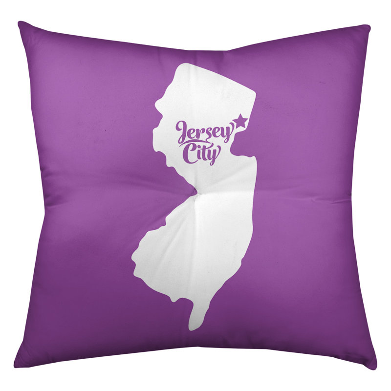 Coussin de plancher touffeté, 30 po x 30 po, Violet, Jersey City